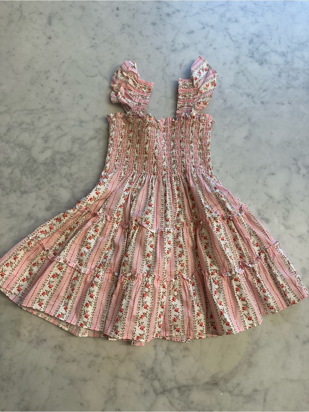 Hill House Pink Floral Smocked Sundress for Girls